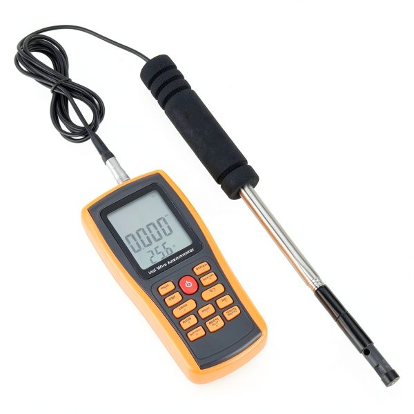 Hot Wire Anemometer Sorand Portable 3-in-1 Air Speed Temp Volume Meter-8