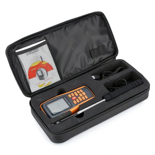 Hot Wire Anemometer Sorand Portable 3-in-1 Air Speed Temp Volume Meter-3