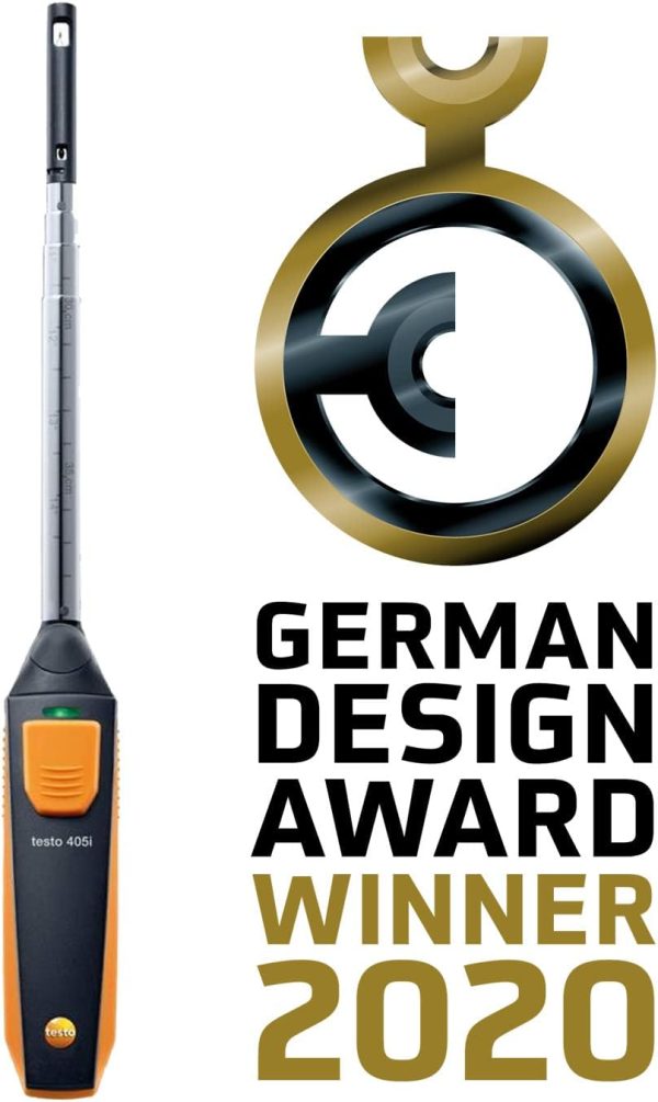 testo 405i Bluetooth handheld anemometer CFM meter Black/Orange-7