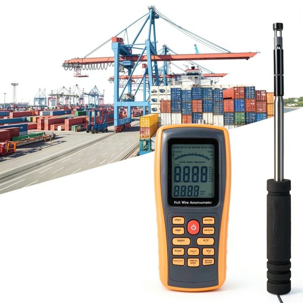 Hot Wire Anemometer Sorand Portable 3-in-1 Air Speed Temp Volume Meter-2