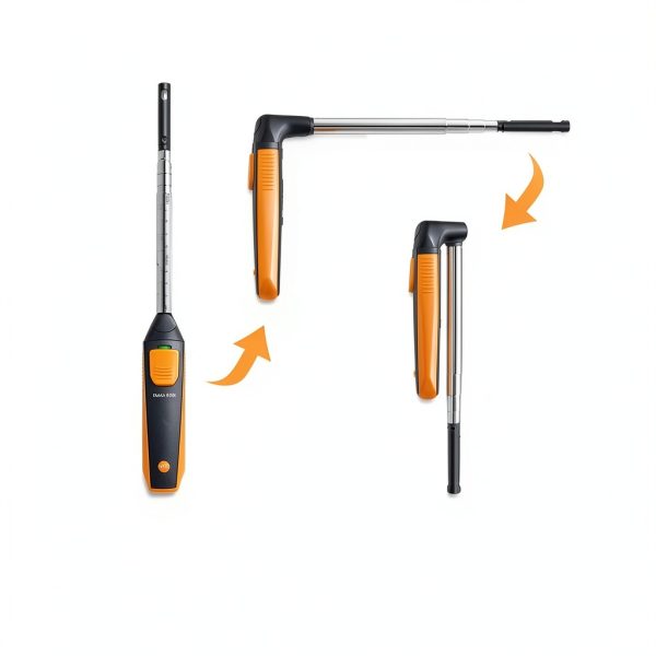 testo 405i Bluetooth handheld anemometer CFM meter Black/Orange-2