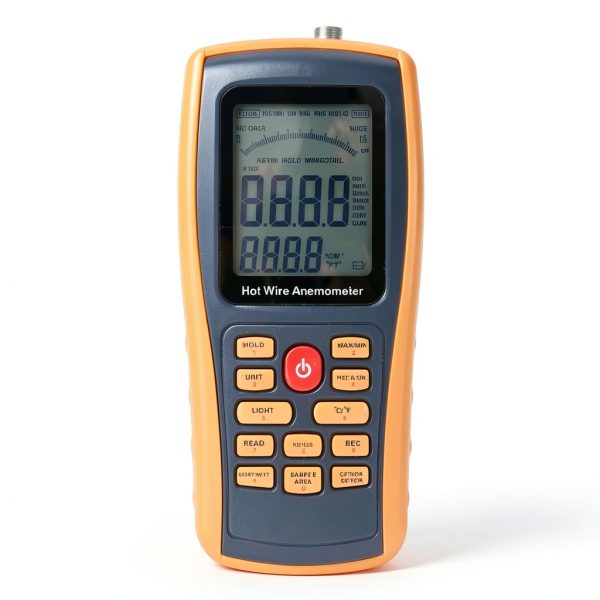 Hot Wire Anemometer Sorand Portable 3-in-1 Air Speed Temp Volume Meter-6